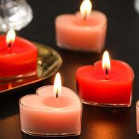 9pcs Heart-shaped Scented Candles for Valentine's, Weddings & Anniversaries